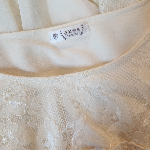 Axes Femme Babydoll Empire Highwaist Dress Gown Harajuku J Fashion Cream Cottage - Picture 16 of 16